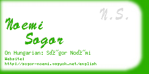 noemi sogor business card